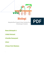 Laporan Pertumbuhan Kedelai