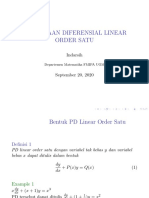 Persamaan Diferensial Linear Order Satu: Indarsih