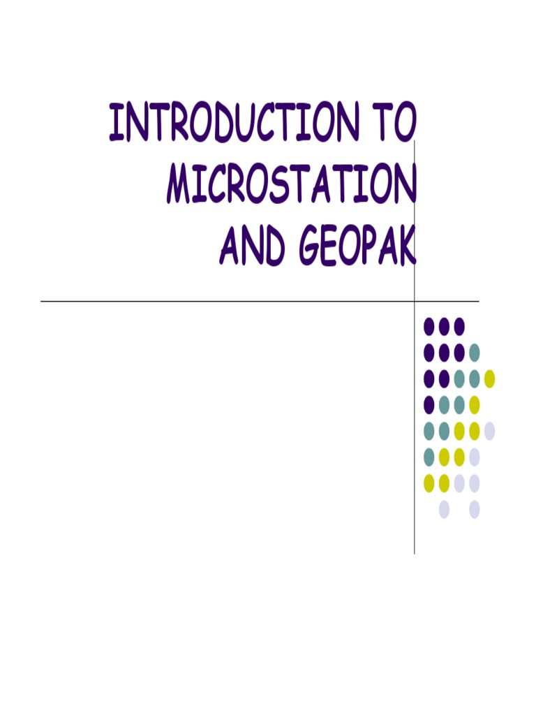 Introduction To Microstation Part 1 Pdf