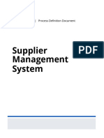 Supplier Management System Process Definition