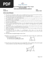 Area of Polygons, Surface Area and Volume, Visualising Solid Shapes