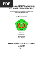 Download SOAL DAN PEMBAHASAN DISTRIBUSI PROBABILITAS DISKRIT PELUANG  by Rasyid Ridha SN59719965 doc pdf