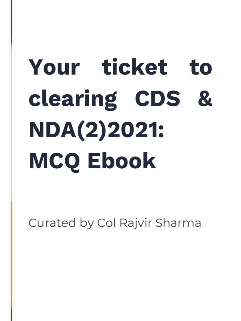 Your Ticket To Clearing - CDS - NDA (2) 2021 Ebook | PDF | Reserve