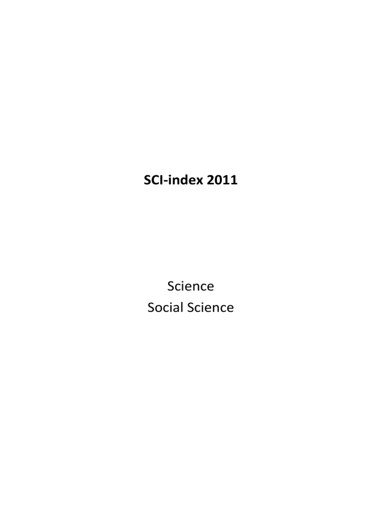 IMPACT FACTOR SCI Index 2011 PDF Medicine Neurology