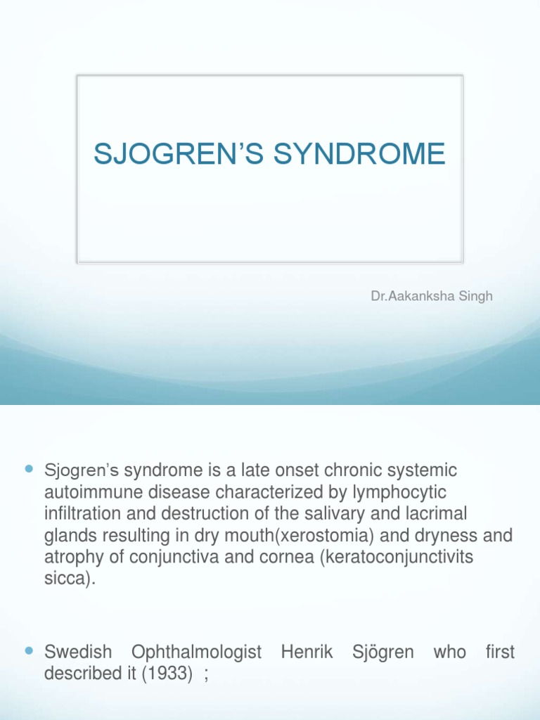 Sjogren Syndrome Pdf Medical Specialties Immunology