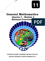 General Mathematics11 - q1 - Mod2 - Rational Functions - v1 1 2 1 1