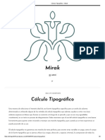 Cálculo Tipográfico - Mirak