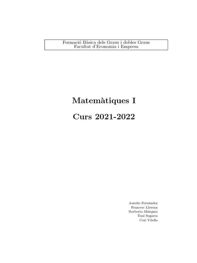 Exercicis Math1 | PDF
