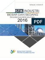 Statistik Industri Besar Dan Sedang Sulawesi Selatan 2016