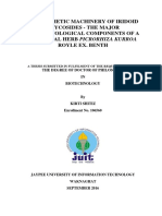 Biosynthetic Machinery of Iridoid Glycosides - The Major Pharmacological Components of A Medicinal Herb Picrorhiza Kurroa Royle Ex. Benth