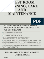Guest Room Cleaning Care and Maintenance