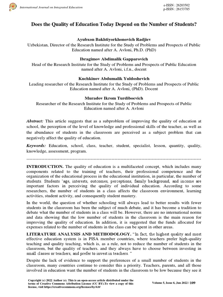 QUANTITATIVE ARTICLES ON EDUCATION visual data 8