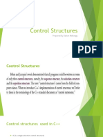 Week 3 & Week 4 Control Structures