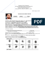 Arrest and Booking Report