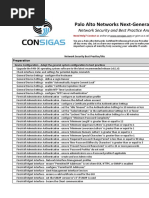 Palo Alto Checklist