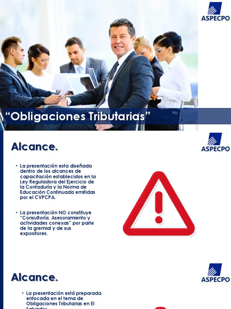 Obligaciones Tributarias en El Salvador | PDF | Contabilidad | Impuestos