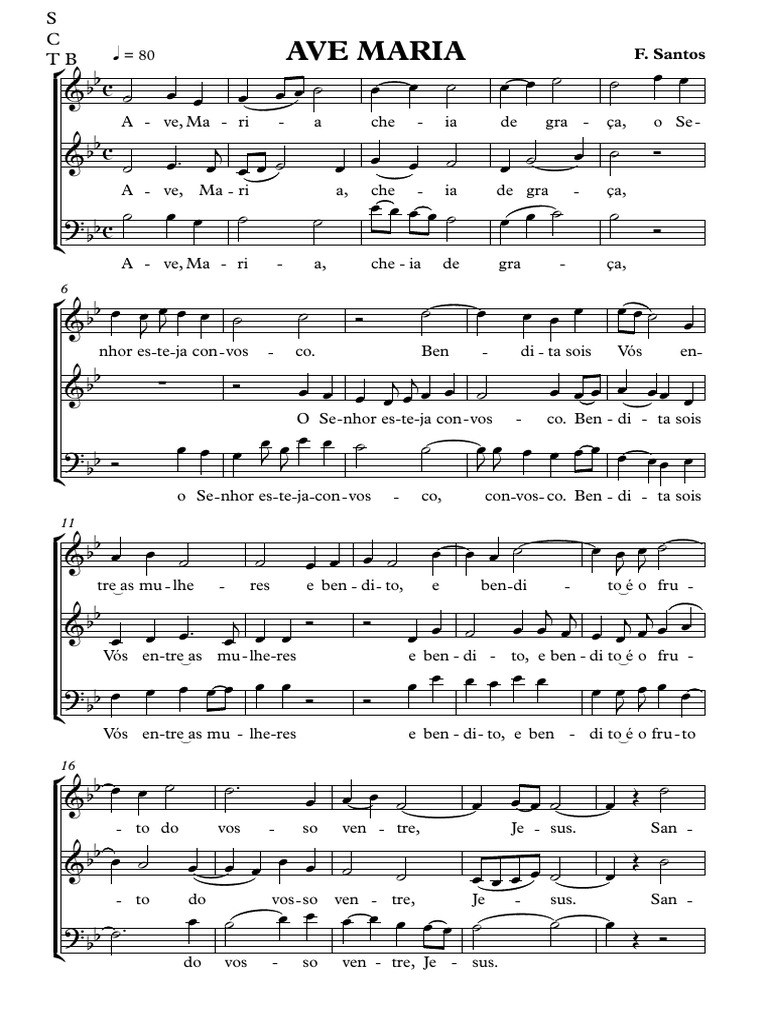 Ave Maria - F. Santos (3vm) PDF