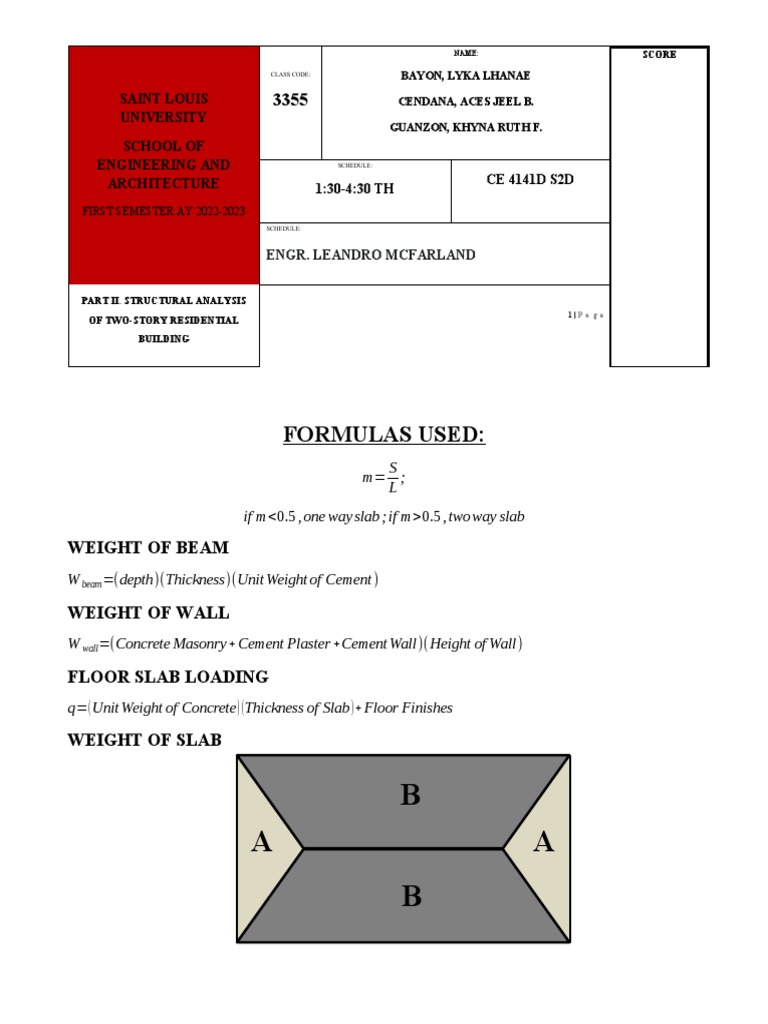 Structural Analysis of Two-Story Building | PDF | Structural Analysis ...