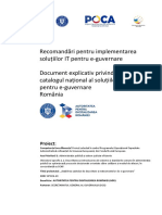Document Explicativ Privind Catalogul National Al Solutiilor IT Pentru e Guvernare Romania A11 12.08.2020