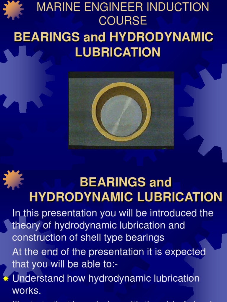 Hydrodynamic Lubrication Basics | PDF | Bearing (Mechanical) | Lubricant