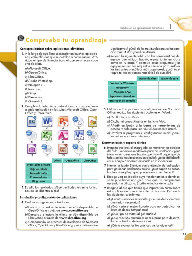 Instalación y Configuración de Ofimática | PDF | Microsoft Office ...