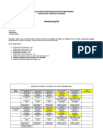 PROJETO DE CAPACITAÇÃO PROFISSIONAL - Cronograma Marechal Deodoro