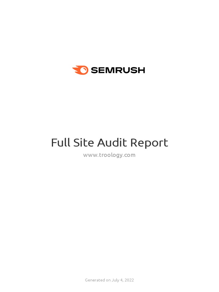 Site Audit Findings for Troology.com | PDF | Search Engine Optimization ...