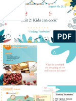 "Unit 2: Kids Can Cook": August 4th, 2022