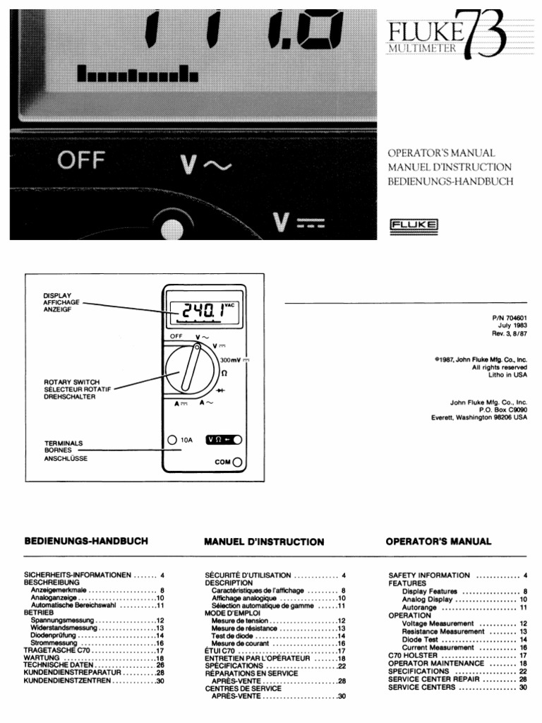 Fluke 73 PDF
