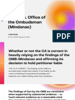 Miñao vs. Office of the Ombudsman (Mindanao)