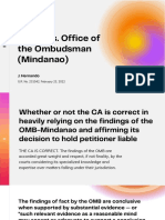 Miñao vs. Office of The Ombudsman (Mindanao)
