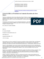 Carta Da MRA Ao Presidente Da Comissão Executiva Do Novo Banco CDIBES