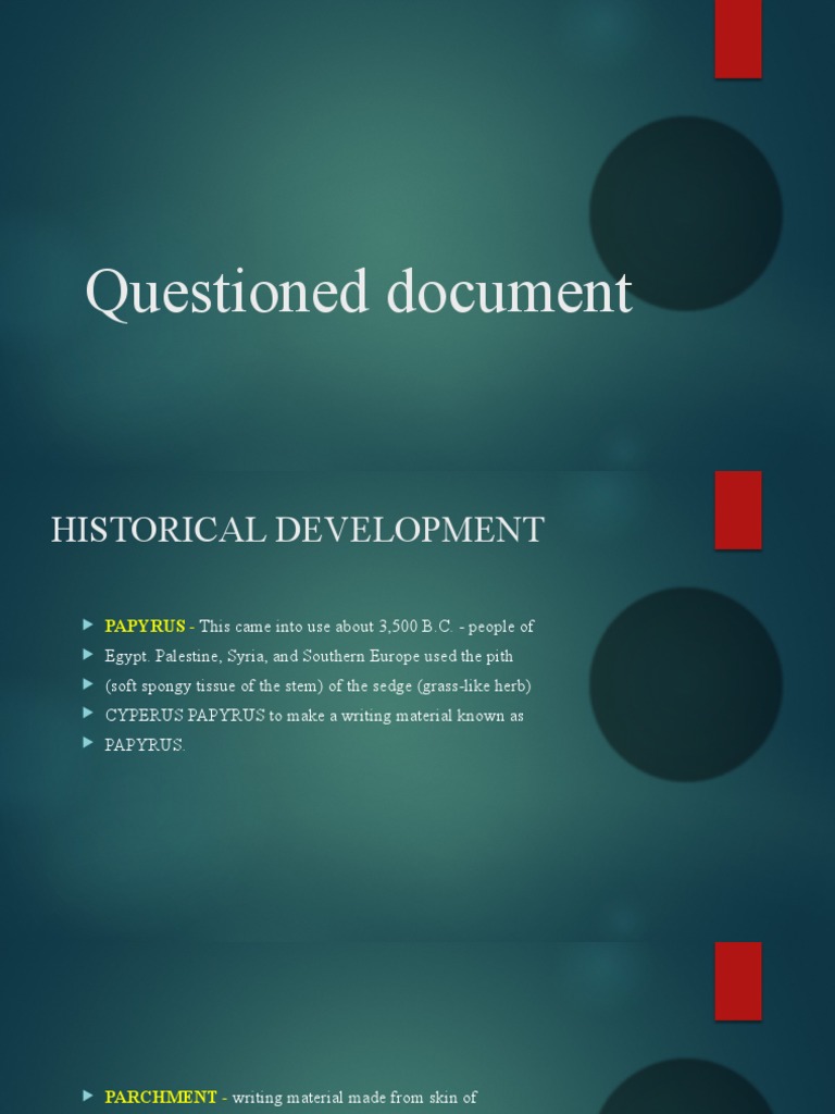 Questioned Document PDF Pen Signature