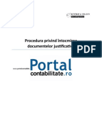 1 - Procedura Privind Intocmirea Documentelor Justificative