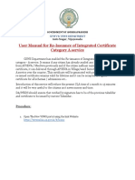 Re-Issuance Manual - INTEGRATED Certificate