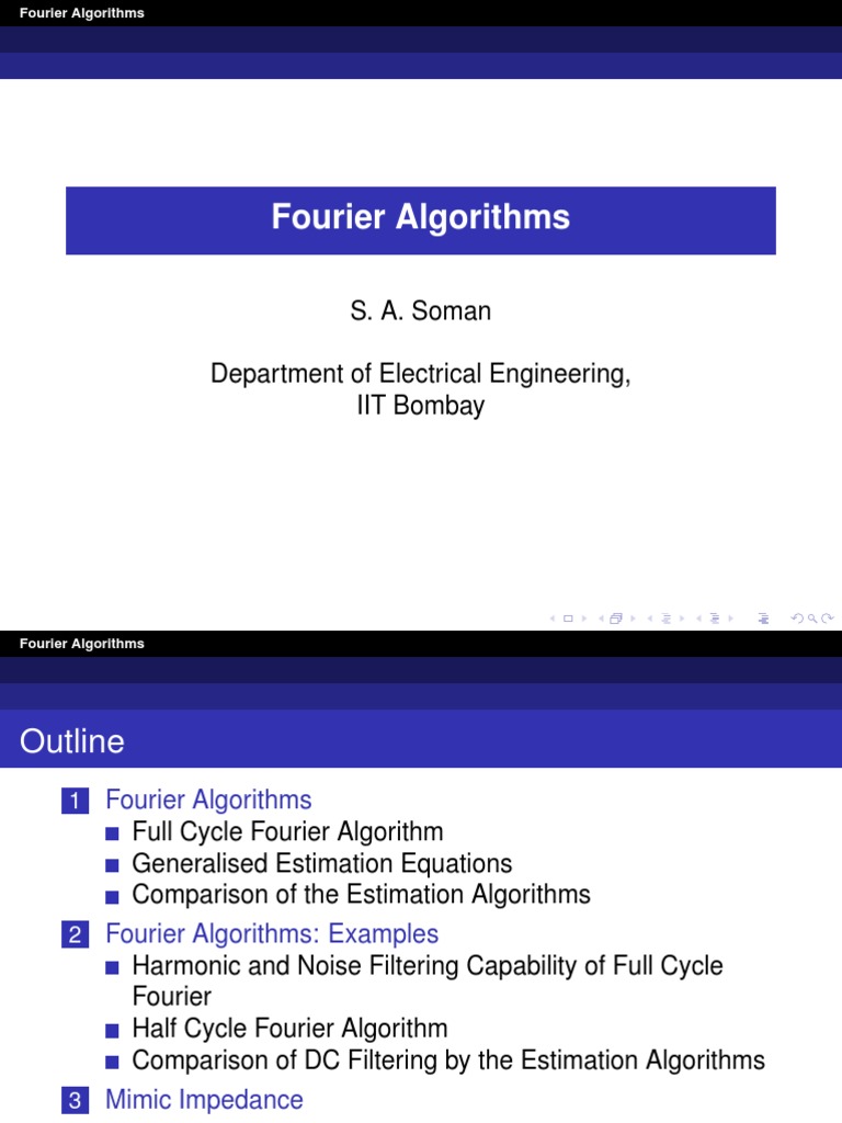Full Cycle Fourier Algorithm Explained | PDF | Electrical Impedance ...