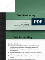 Syllbus of Cost Accounting - Sem