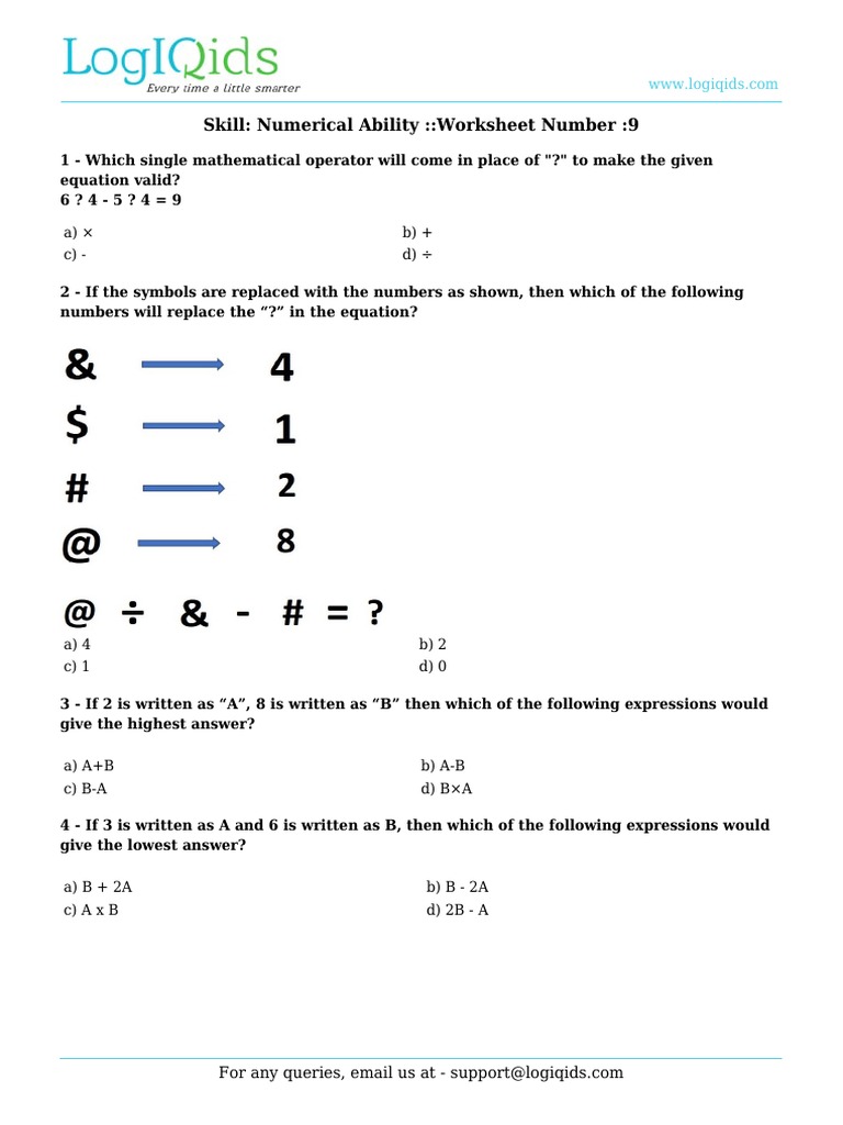 LOGIQIDS Worksheet PDF Mathematics Mathematical Objects