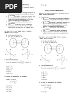 Quiz 1 in General Mathematics