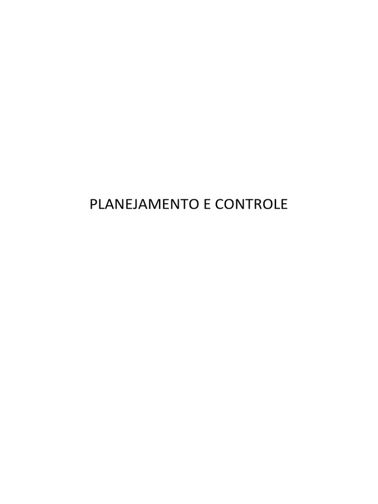 Planejamento e Controle na Produção | PDF | Contabilidade | Revolução ...