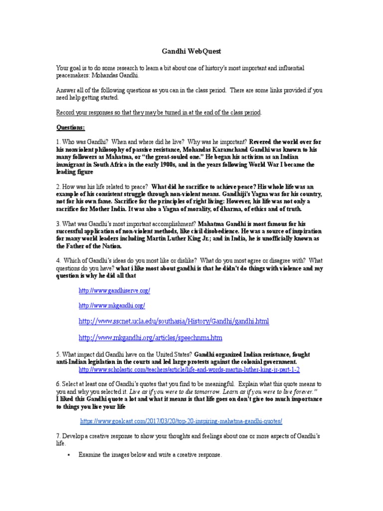 Gandhi's Legacy of Nonviolence | PDF | Mahatma Gandhi | Nonviolence
