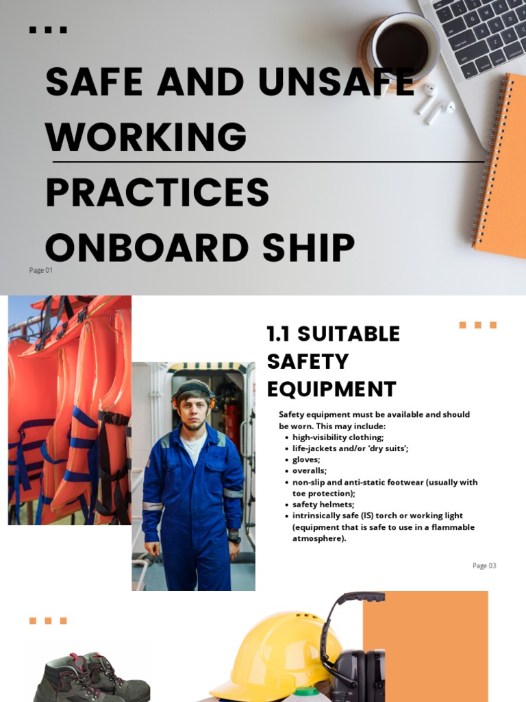 safe working practices onboard ship essay