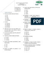 Exercícios sobre Frações