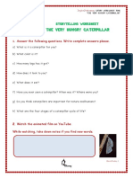 The Very Hungry Caterpillar - Worksheet