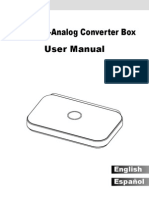 Digital-to-Analog Converter Box User Manual: Español English