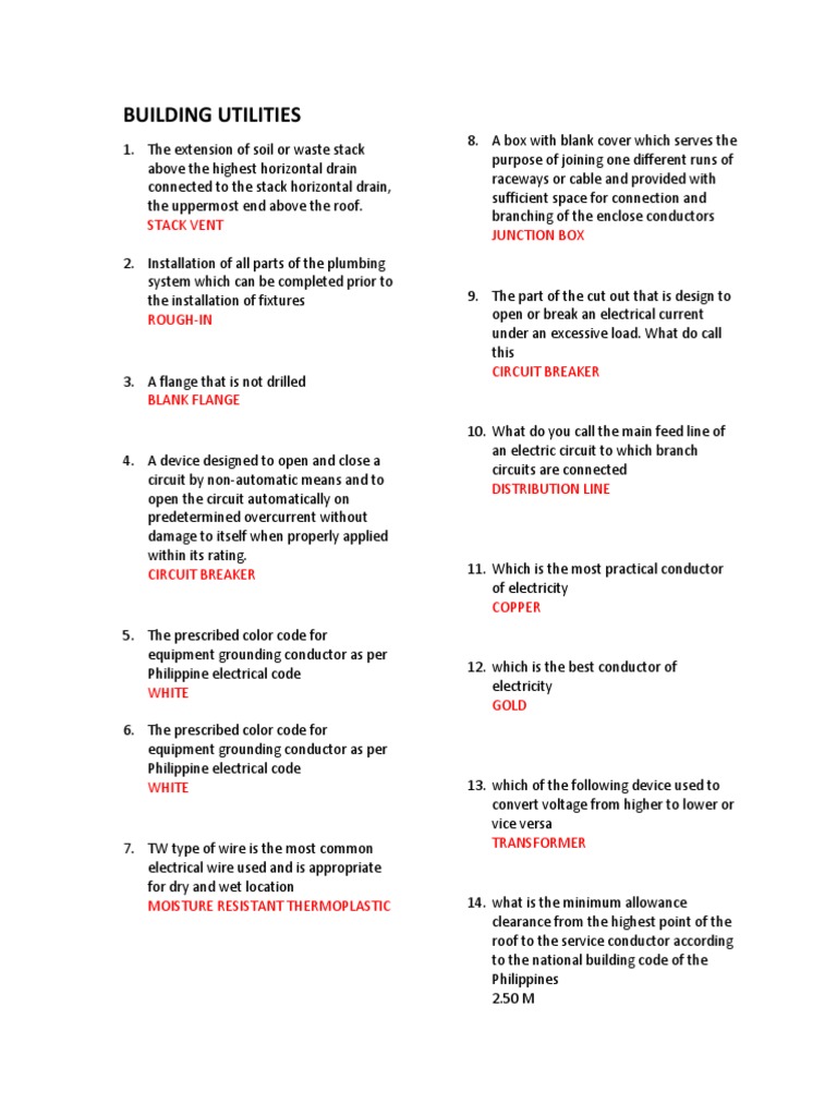 Building Utilities Overview | PDF | Concrete | Prestressed Concrete