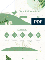 Fresh Plants and Flowers Powerpoint Templates
