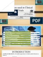 Designs Used in Clinical Trials