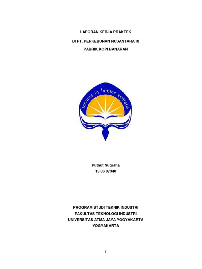 Laporan Kerja Praktek Di Pt. Perkebunan Nusantara Ix Pabrik Kopi ...