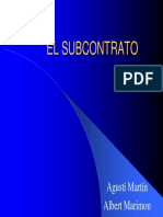 El Subcontrato (Ponencia)